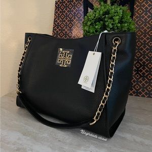New , tory burch britten small slouchy tote bag